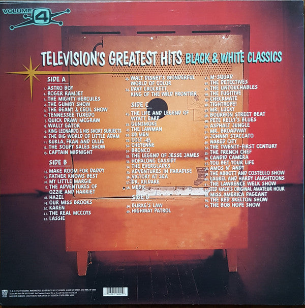 Various - Television's Greatest Hits Volume 4: Black & White Classics (2xVinyl, LP, Compilation) Very Good (VG) / Very Good (VG)