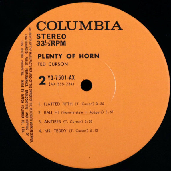 Ted Curson - Plenty Of Horn (Vinyl, LP, Album, Reissue)