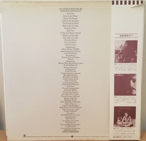 Gordon Lightfoot - Cold On The Shoulder (Vinyl, LP, Album) Very Good Plus (VG+) / Good Plus (G+)