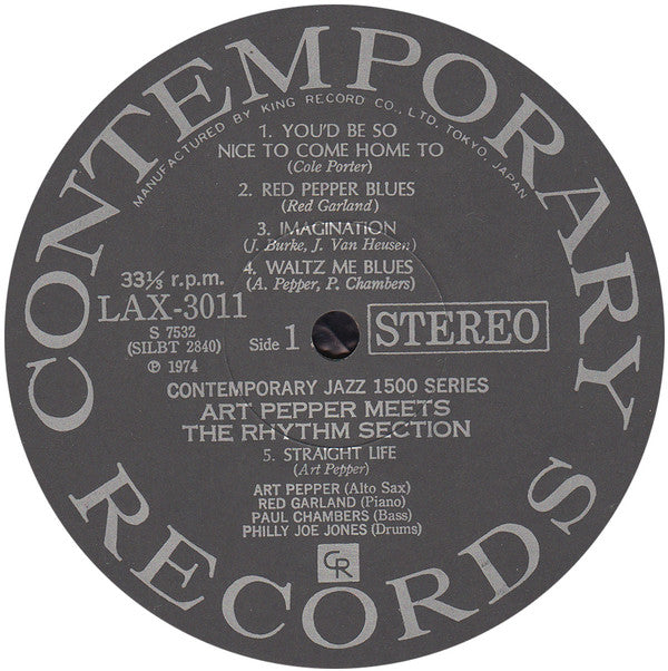 Art Pepper - Art Pepper Meets The Rhythm Section (Vinyl, LP, Album,...