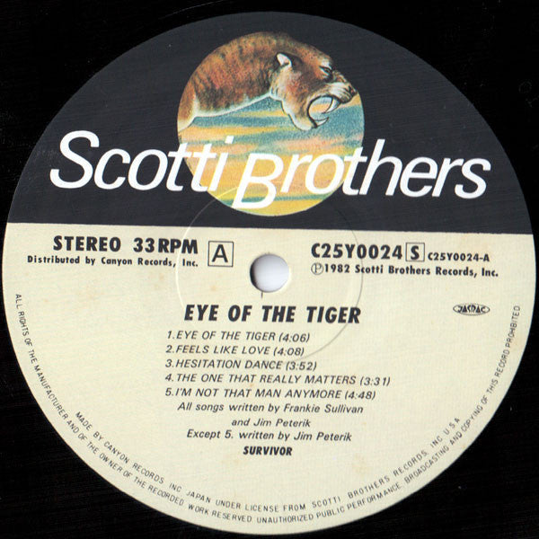 Survivor - Eye Of The Tiger (Vinyl, LP, Album)