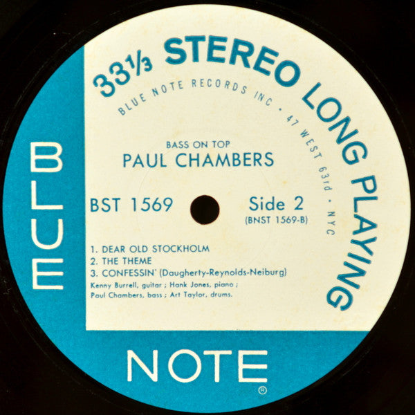 Paul Chambers Quartet - Bass On Top (Vinyl, LP, Album, Limited Edit...
