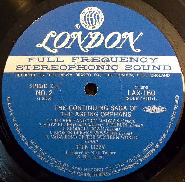 Thin Lizzy - The Continuing Saga Of The Ageing Orphans (Vinyl, LP, Compilation) Very Good Plus (VG+) / Very Good Plus (VG+)