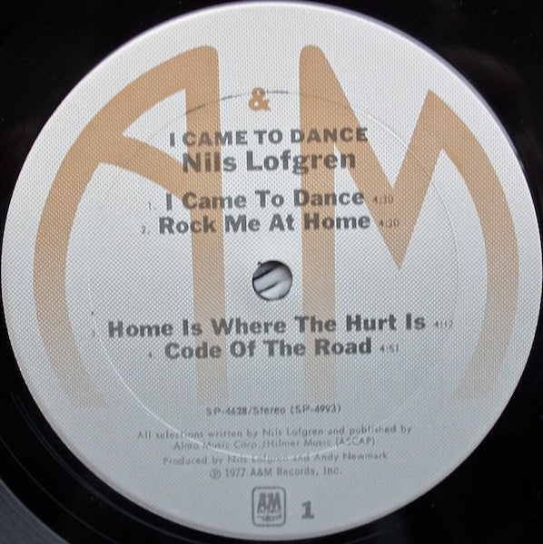 Nils Lofgren - I Came To Dance (Vinyl, LP, Album) Good Plus (G+) / Very Good (VG)