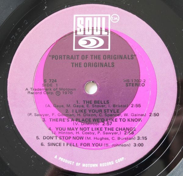 The Originals - Portrait Of The Originals (Vinyl, LP, Album) Very Good (VG) / Good Plus (G+)