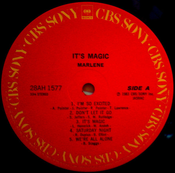 Marlene (16) - It's Magic = マジック (Vinyl, LP, Album, Stereo) Very Good Plus (VG+) / Very Good (VG)