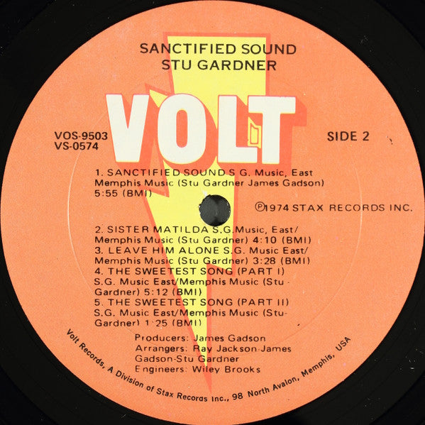 Stu Gardner - And The Sanctified Sound (Vinyl, LP, Album) Good Plus (G+) / Good (G)