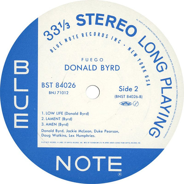 Donald Byrd - Fuego (Vinyl, LP, Album, Reissue)