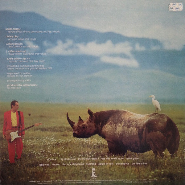Adrian Belew - Lone Rhino (Vinyl, LP, Album, Stereo)