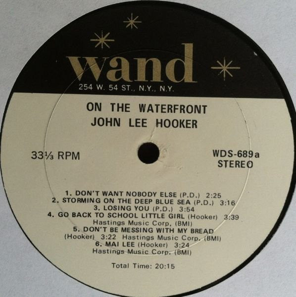 John Lee Hooker - On The Waterfront (Vinyl, LP, Album) Very Good (VG) / Good (G)