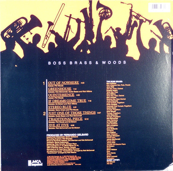 Rob McConnell & The Boss Brass - Boss Brass & Woods (Vinyl, LP, Album) Very Good Plus (VG+) / Very Good Plus (VG+)