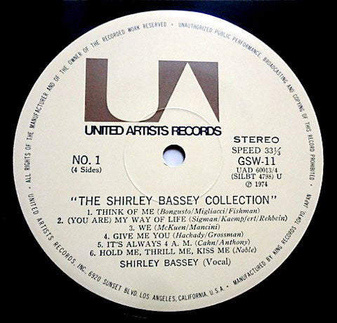 Shirley Bassey - The Shirley Bassey Collection (2xVinyl, LP, Compilation) Very Good Plus (VG+) / Very Good Plus (VG+)
