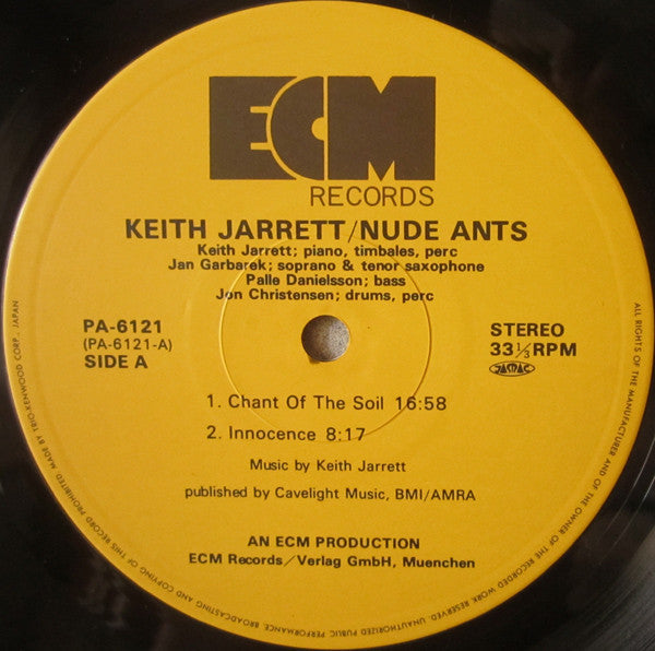 Keith Jarrett - Nude Ants / Sunshine Song (Vinyl, LP, Album, Stereo)