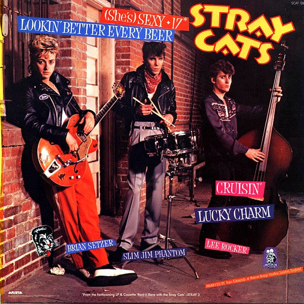 Stray Cats - (She's) Sexy + 17 (Vinyl, 12", 45 RPM, Single) Very Good Plus (VG+) / Very Good Plus (VG+)
