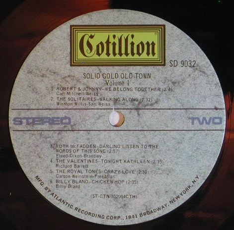 Various - Solid Gold Old Town. Volume 1 (Vinyl, LP, Compilation, Reissue) Very Good Plus (VG+) / Very Good Plus (VG+)