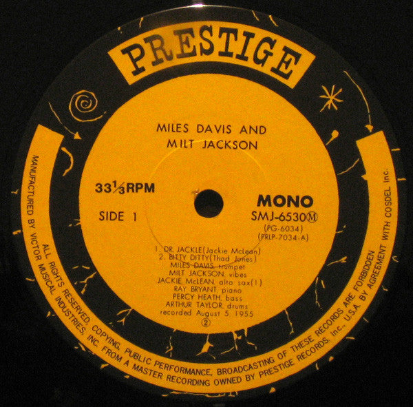Miles Davis - Quintet / Sextet (Vinyl, LP, Album, Mono, Reissue)