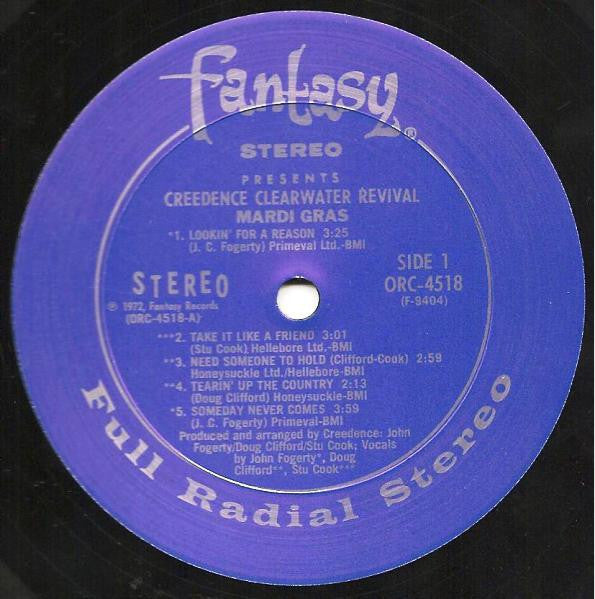 Creedence Clearwater Revival - Mardi Gras (Vinyl, LP, Album, Reissue) Very Good Plus (VG+) / Very Good Plus (VG+)