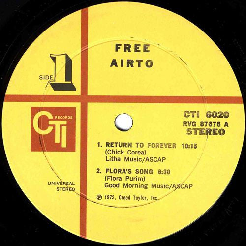Airto Moreira - Free (Vinyl, LP, Album) Very Good (VG) / Very Good (VG)