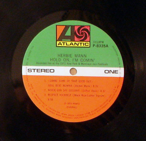 Herbie Mann - Hold On, I'm Comin' (Vinyl, LP, Album, Reissue)