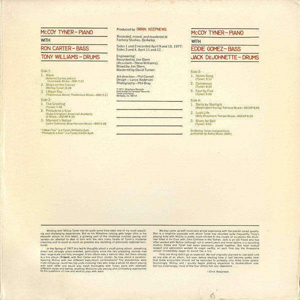 McCoy Tyner - Supertrios (2xVinyl, LP, Album, Stereo) Very Good Plus (VG+) / Very Good Plus (VG+)