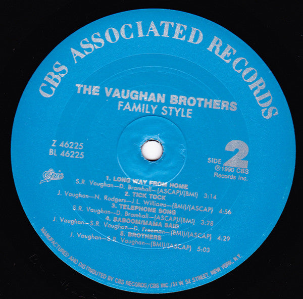 The Vaughan Brothers - Family Style (Vinyl, LP, Album, Reissue) Very Good Plus (VG+) / Very Good Plus (VG+)