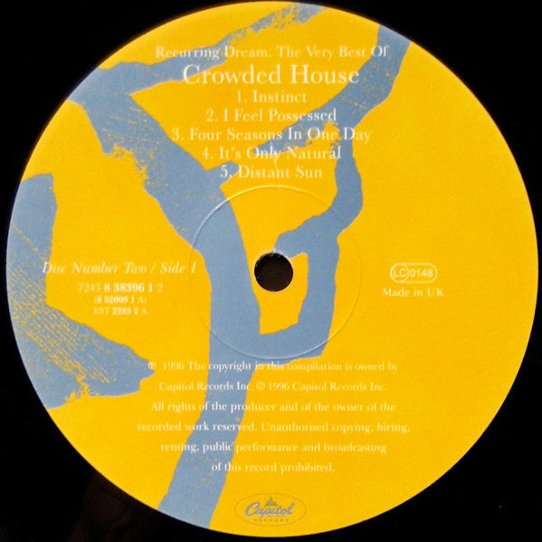 Crowded House - Recurring Dream: The Very Best Of Crowded House (2xVinyl, LP, Compilation) Very Good (VG) / Very Good Plus (VG+)