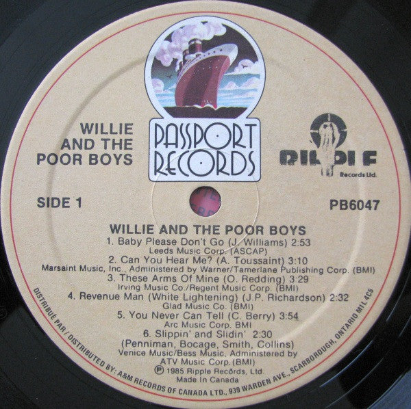 Willie And The Poor Boys - Willie And The Poor Boys (Vinyl, LP, Album) Very Good Plus (VG+) / Very Good (VG)