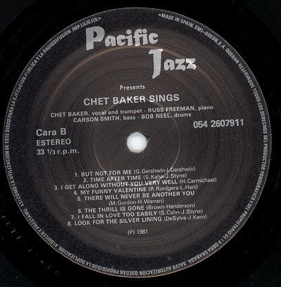 Chet Baker - Chet Baker Sings (Vinyl, LP, Album, Reissue, Stereo) Near Mint (NM or M-) / Very Good Plus (VG+)