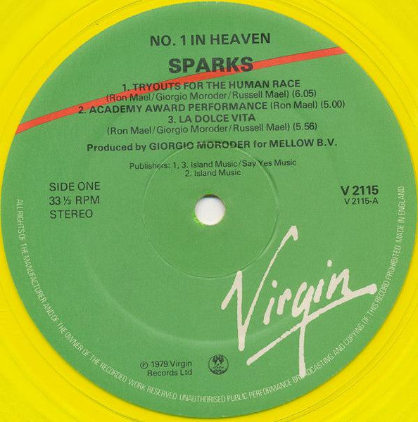 Sparks - No. 1 In Heaven (Vinyl, LP, Album) Near Mint (NM or M-) / Very Good (VG)