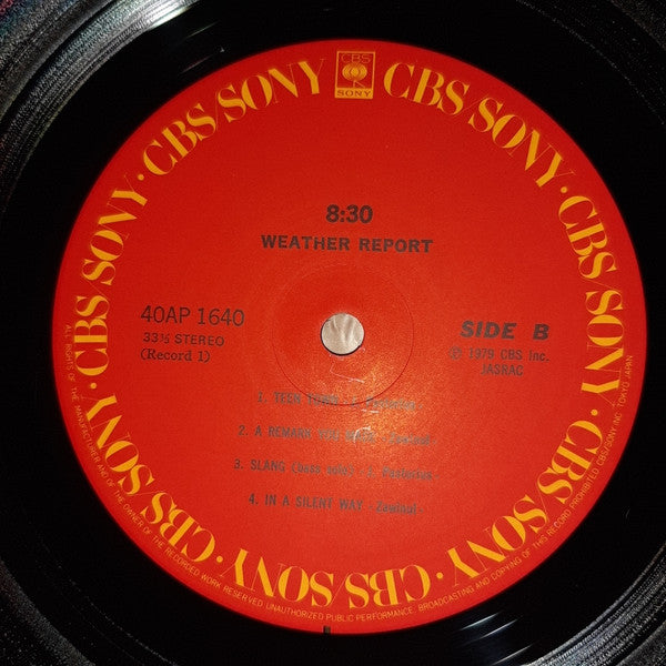 Weather Report - 8:30 (2xVinyl, LP, Album, Reissue) Very Good Plus (VG+) / Very Good Plus (VG+)