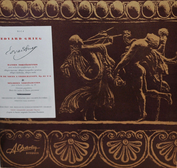 Edvard Grieg - Danses Norvegiennes - Jour de Noces à Trodlhaugen - Mélodies Norvégiennes (Vinyl, LP, Album, Stereo) Very Good (VG) / Very Good (VG)