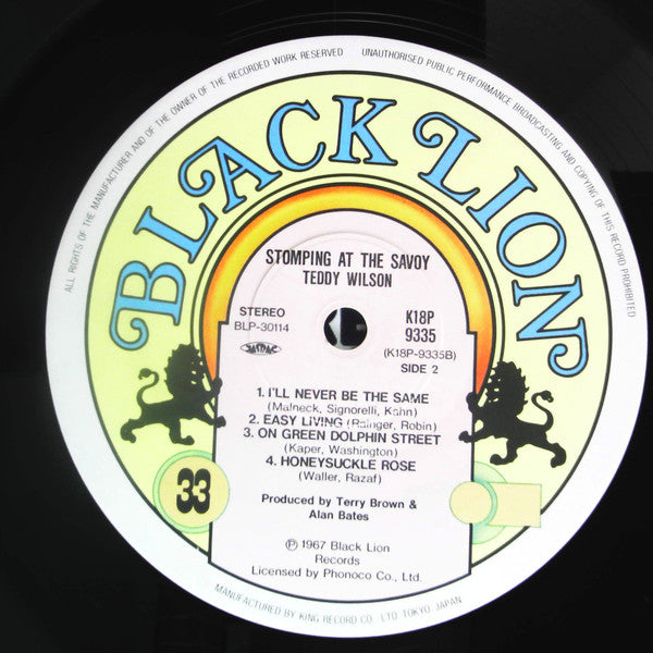 Teddy Wilson - Stomping At The Savoy (Vinyl, LP, Album, Reissue) Very Good Plus (VG+) / Very Good (VG)