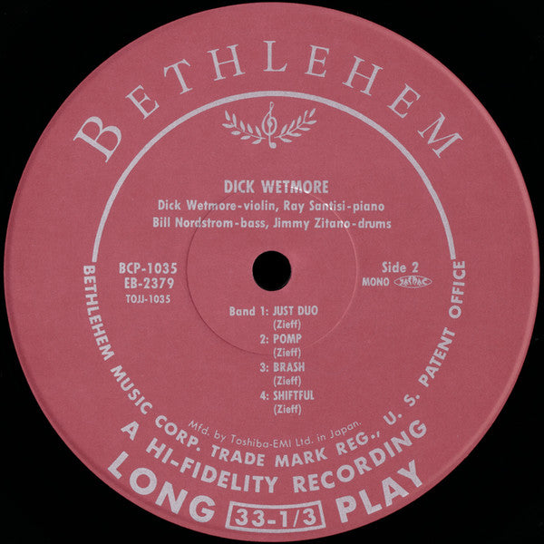 Dick Wetmore - Dick Wetmore (Vinyl, LP, 10", Album, Limited Edition...