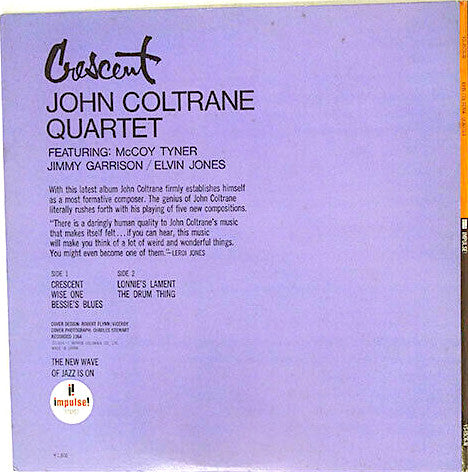 The John Coltrane Quartet - Crescent (Vinyl, LP, Album, Limited Edition, Promo, Reissue) Near Mint (NM or M-) / Good Plus (G+)