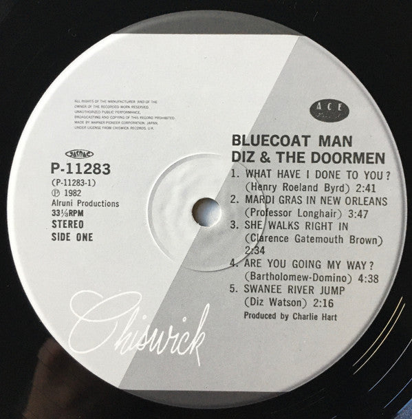 Diz & The Doormen - Bluecoat Man (Vinyl, LP, Album) Near Mint (NM or M-) / Very Good Plus (VG+)