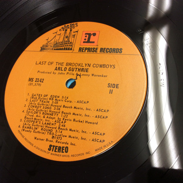 Arlo Guthrie - Last Of The Brooklyn Cowboys (Vinyl, LP, Album, Stereo) Very Good (VG) / Good Plus (G+)