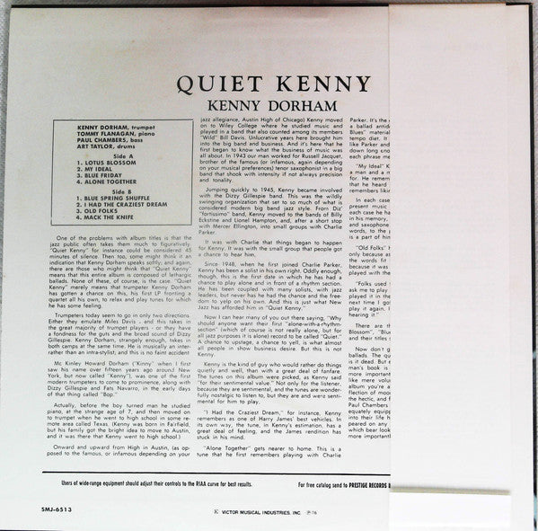 Kenny Dorham - Quiet Kenny (Vinyl, LP, Album, Reissue, Stereo)