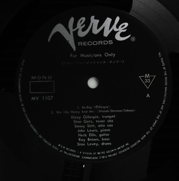 Stan Getz - For Musicians Only (Vinyl, LP, Mono)