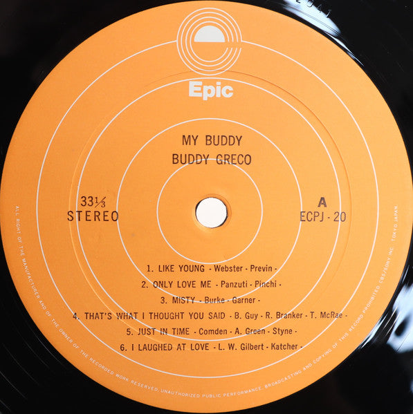 Buddy Greco - My Buddy (Vinyl, LP, Reissue, Stereo) Very Good (VG) / Fair (F)