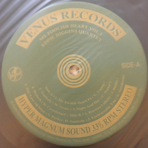 Eddie Higgins Quartet - My Foolish Heart Vol.2 (Vinyl, LP, Album, Limited Edition, Stereo) Near Mint (NM or M-) / Near Mint (NM or M-)