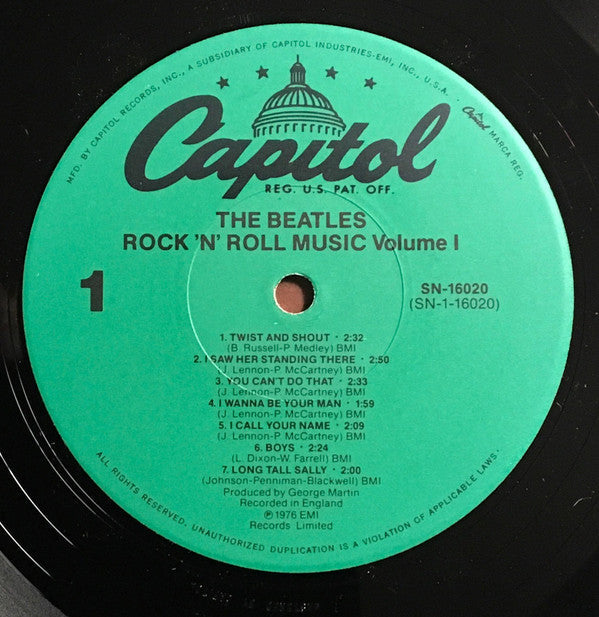 The Beatles - Rock 'N' Roll Music Vol. 1 (Vinyl, LP, Compilation, Reissue) Good Plus (G+) / Very Good (VG)