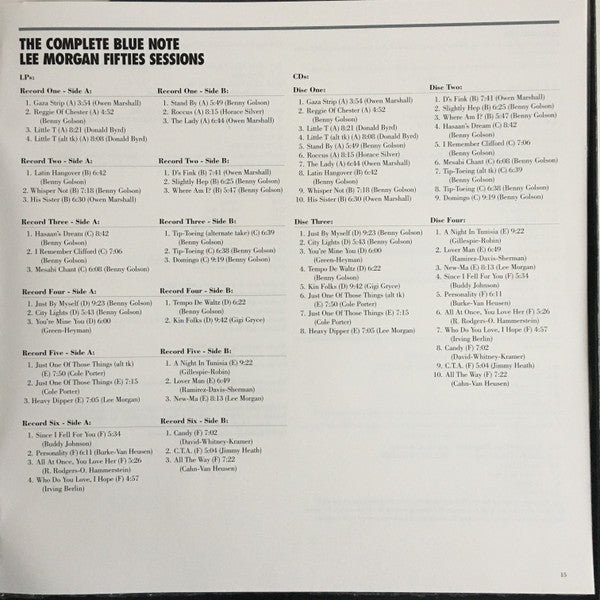 Lee Morgan - The Complete Blue Note Lee Morgan Fifties Sessions (6xVinyl, Box Set, LP, Compilation, Limited Edition, Numbered) Very Good Plus (VG+) / Very Good Plus (VG+)