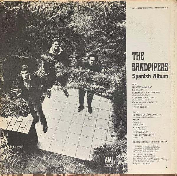 The Sandpipers - Spanish Album (Vinyl, LP, Album, Stereo) Very Good Plus (VG+) / Very Good (VG)