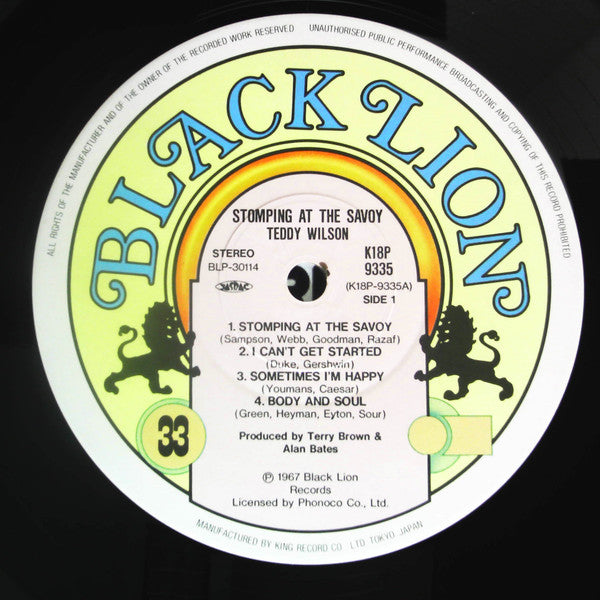 Teddy Wilson - Stomping At The Savoy (Vinyl, LP, Album, Reissue) Very Good Plus (VG+) / Very Good (VG)