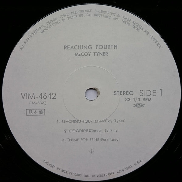 McCoy Tyner Trio - Reaching Fourth (Vinyl, LP, Album, Reissue, Stereo) Near Mint (NM or M-) / Very Good (VG)