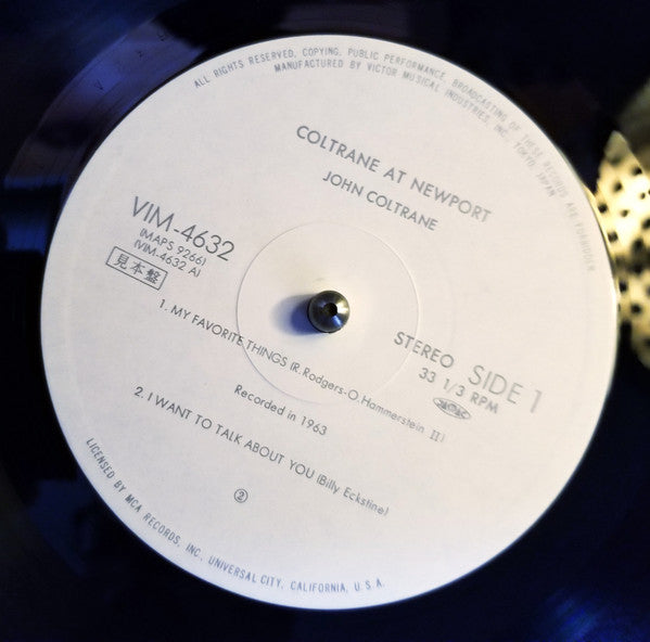 John Coltrane - Coltrane At Newport (Vinyl, LP, Compilation, Promo) Very Good Plus (VG+) / Very Good Plus (VG+)