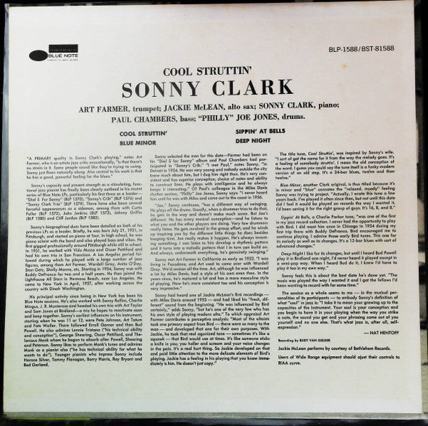 Sonny Clark - Cool Struttin' (Vinyl, LP, Album, Reissue, Stereo) Good Plus (G+) / Very Good (VG)