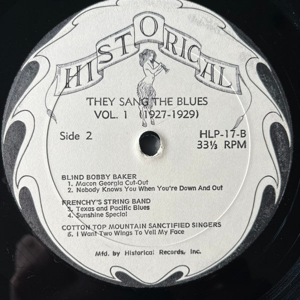 Various - They Sang The Blues (1927 - 1929) (Vinyl, LP, Compilation, Reissue) Very Good (VG) / Good Plus (G+)