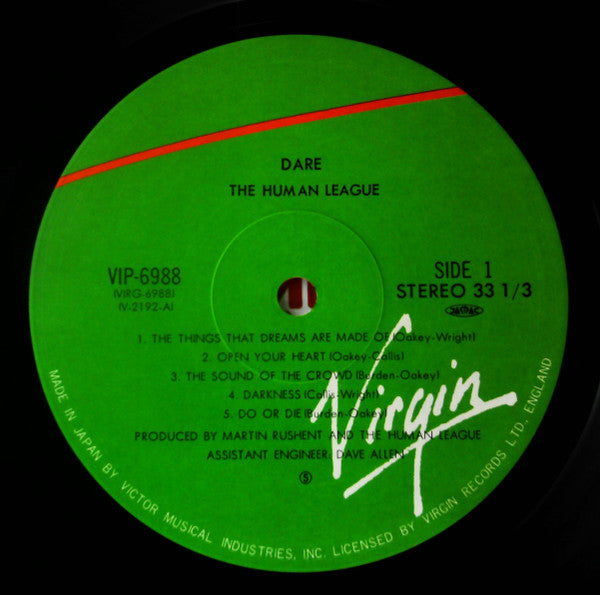 The Human League - Dare! = Love Action (Vinyl, LP, Album, Stereo) Very Good Plus (VG+) / Very Good (VG)