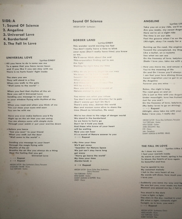 Hiroshi Sato - Sound Of Science (Vinyl, LP, Album, Promo, Stereo) Very Good Plus (VG+) / Very Good (VG)